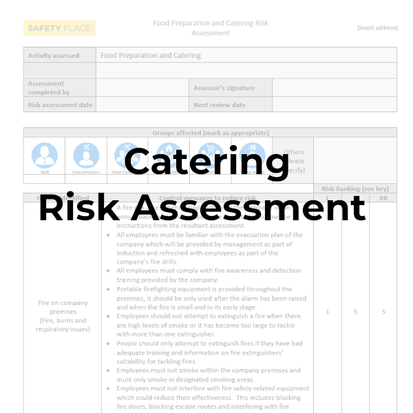 Catering Risk Assessment Safety Place
