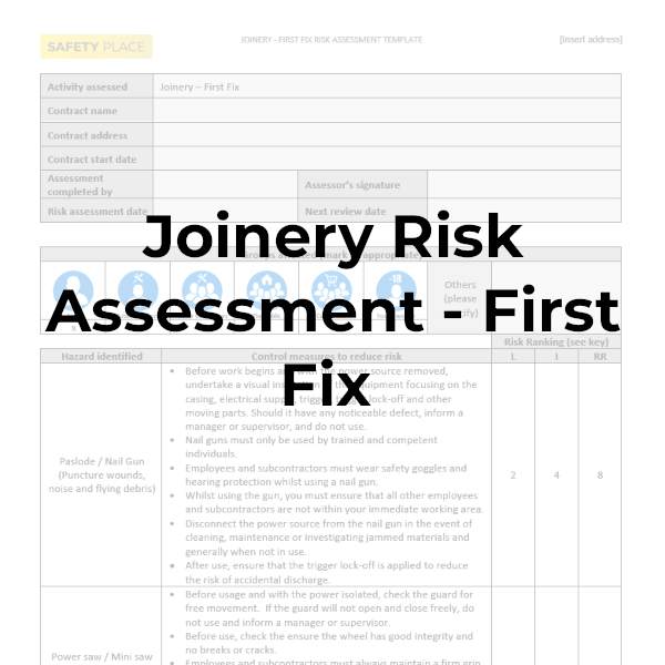 Joinery Method Statement - First Fix - Safety Place