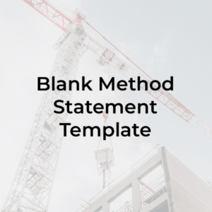 A picture of a crane with the text overlaid saying blank method statement template