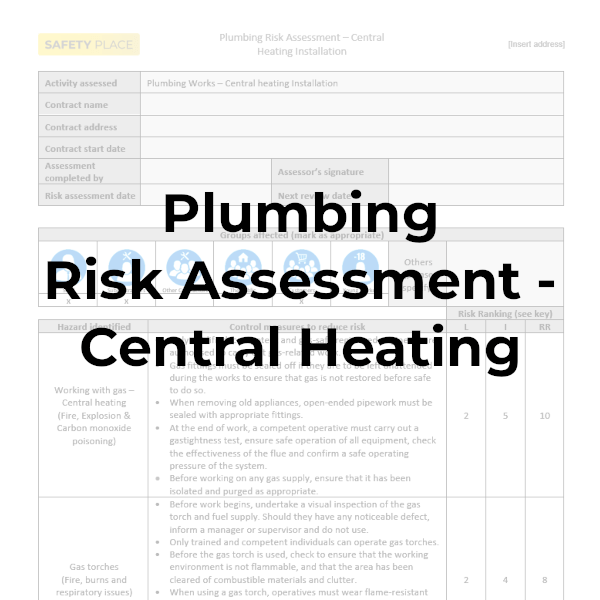 Plumbing Risk Assessment - Central Heating Installation