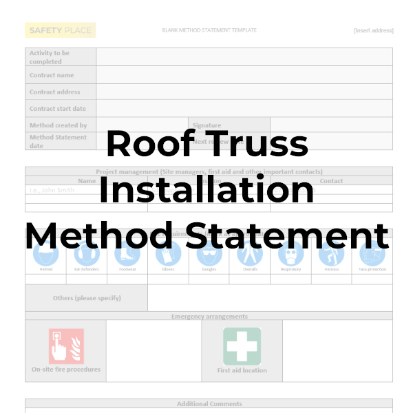 Roof Truss Installation Method Statement Safety Place 3717