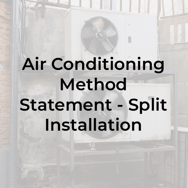 Air Conditioning Method Statement Split Installation Safety Place