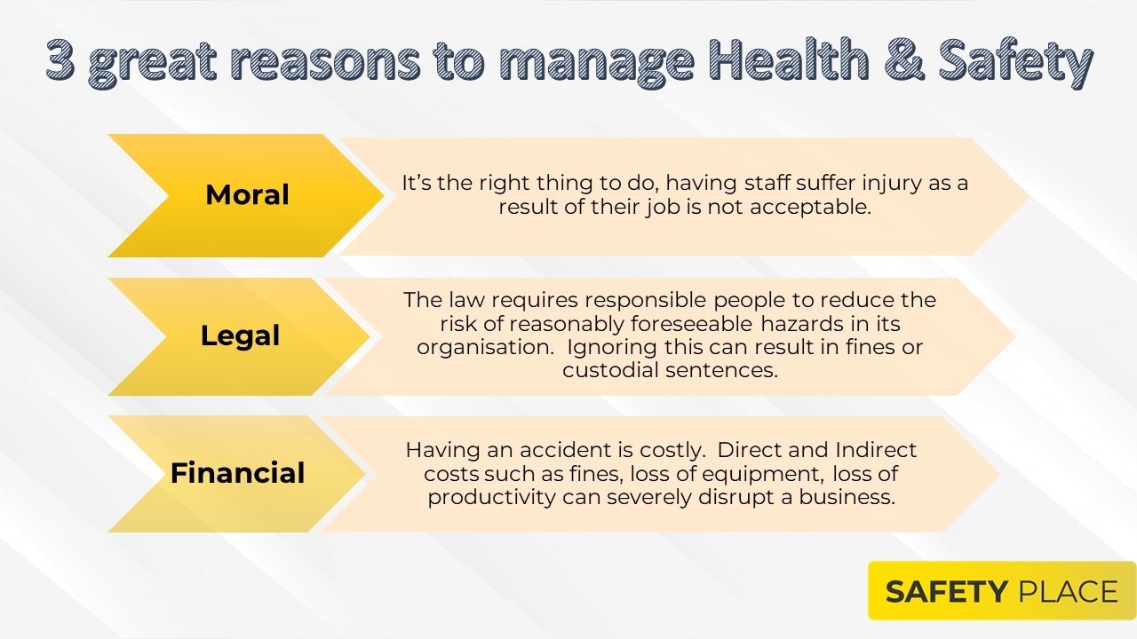 3 great reasons to manage Health & Safety