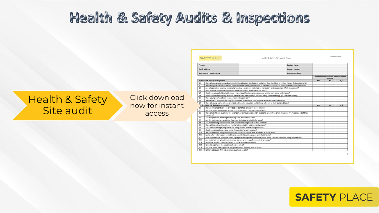 An image showing how to obtain a Health & Safety audit template?