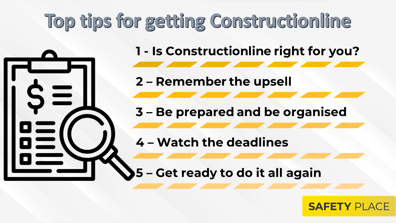 Getting Constructionline top tips
