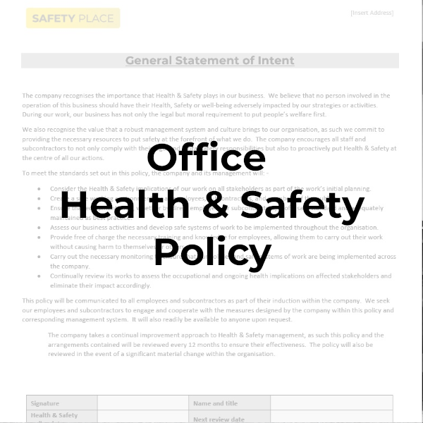 Office Health & Safety Policy - Safety Place