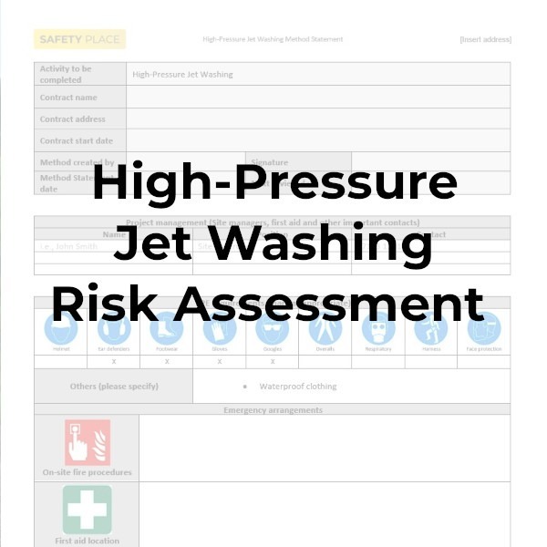 High Pressure Jet Washing Risk Assessment Safety Place