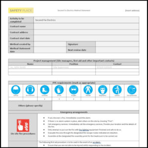 An image of our Second Fix Electrics Method Statement Template