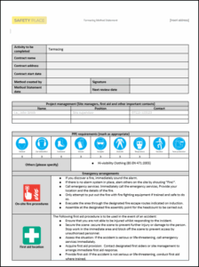A picture of a Tarmacing Method Statement